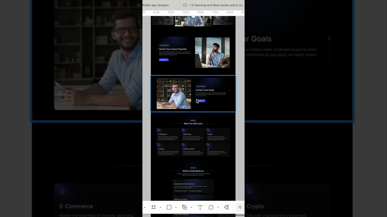 Figma Education Website UI Kit – Clean Landing Page Design for Online Learning (2025)