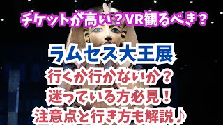 【終了】ラムセス大王展レビュー♪お悩み解決！チケットが高い？VR観るべき？行くか行かないか？迷っている方必見！注意点と行き方も解説♪エジプトの宝を見逃すな♪