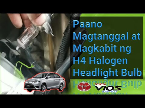 How to Remove and Replace H4 Halogen Headlight Bulb | Toyota Vios
