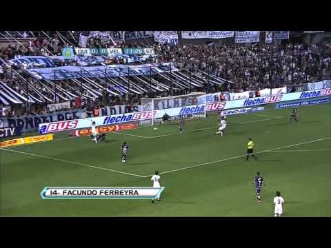 Gol Ferreyra. Quilmes 0 Vélez 1. Torneo Inicial 2012. Fecha 15. Fútbol Para Todos.