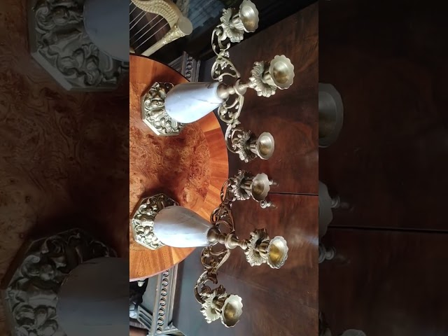 Vídeo relacionado con Candelabro de 5 Brazos Plateado Altura del Candeleros 122 cm
