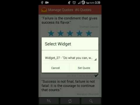 Quote Widget for Android Video