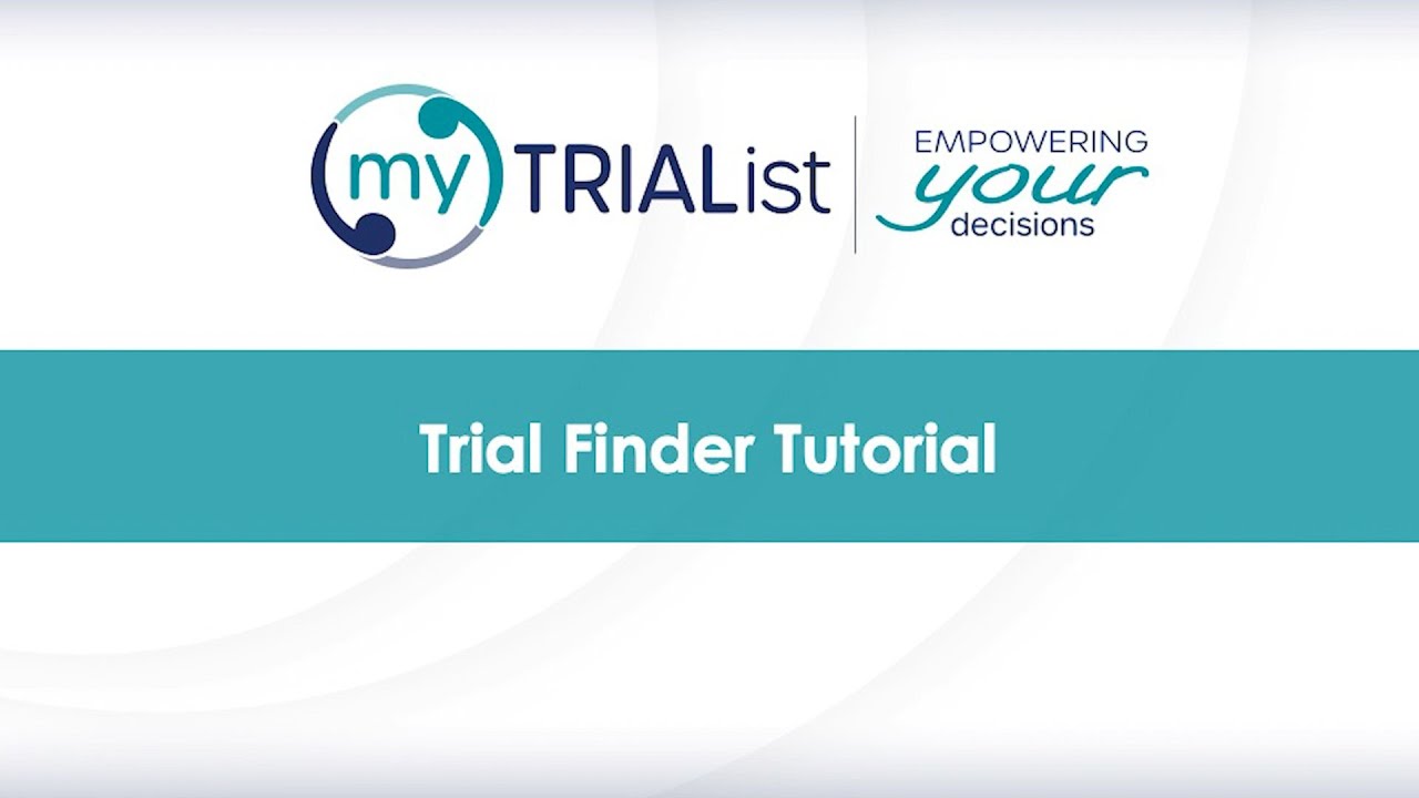 myTRIAList Trial Finder Tutorial