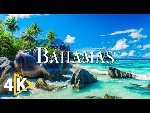 FLYING OVER BAHAMAS (4K UHD) - Calming Music Along With Beautiful Nature Video - 4K Video Ultra HD