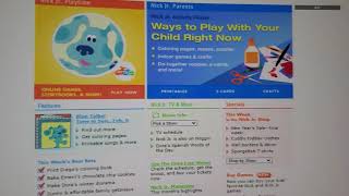 Nick Jr. Website on January 29, 2004 on the Wayback Machine.