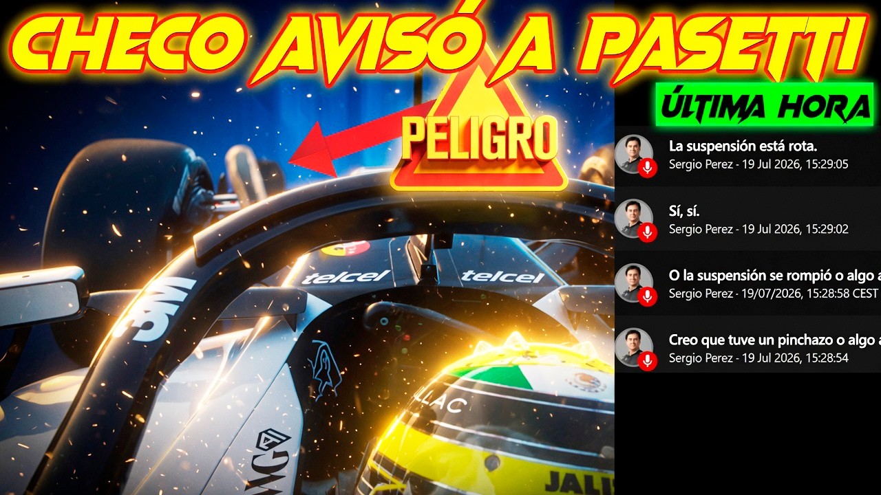 CHECO AVISO A PASETTI DEL PROBLEMA EXACTO VS. LOS SENSORES, EL PELIGROSO IMPACTO DE UNA PIEZA SUELTA