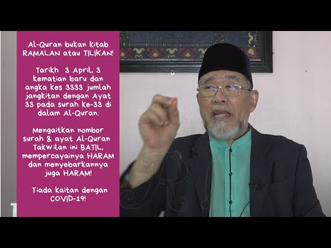 Al Quran Disalah Tafsir Dengan COVID 19 | Dato' Dr. Danial Zainal Abidin