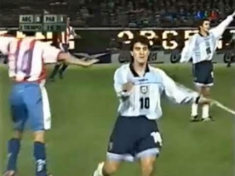 Argentina - Paraguay (2000) / Eliminatoria 2002 (Aimar, Ortega, Saviola, Veron, Acuña, Gamarra)