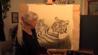 Animal Art | Nature Art| Wildlife Art |Jacquie Vaux White Tiger-Part2