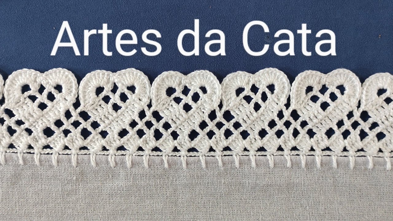 Bico em crochê - 339 #bicodecroche #panodepratocombicodecroche #artesdacata #barradoemcroche
