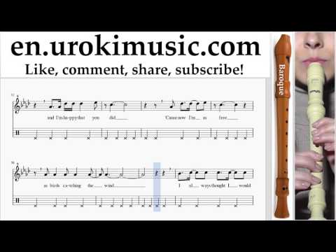Recorder lessons (B.) Miley Cyrus - Malibu Sheet Music Tutorial Part#2 um-i352
