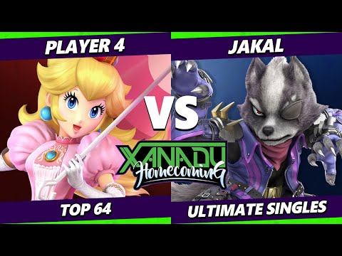 Xanadu Homecoming - Player 4 (Peach) Vs. Jakal (Wolf) Smash Ultimate - SSBU