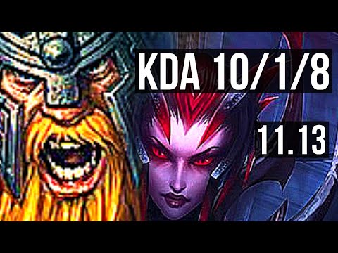 OLAF vs ELISE (JUNGLE) | 10/1/8, Legendary, 300+ games | EUW Diamond | v11.13