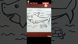 shark drawing for kids #drawingforkids #trending #easydrawing #shark #shorts