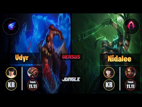 Clid UDYR (Jungle) [Phase Rush] VS Tarzan NIDALEE - Challenger KR Patch 11.11