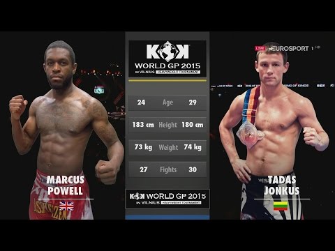 Tadas Jonkus vs Marcus Powell KOK Wolrd GP 2015 Vilnius