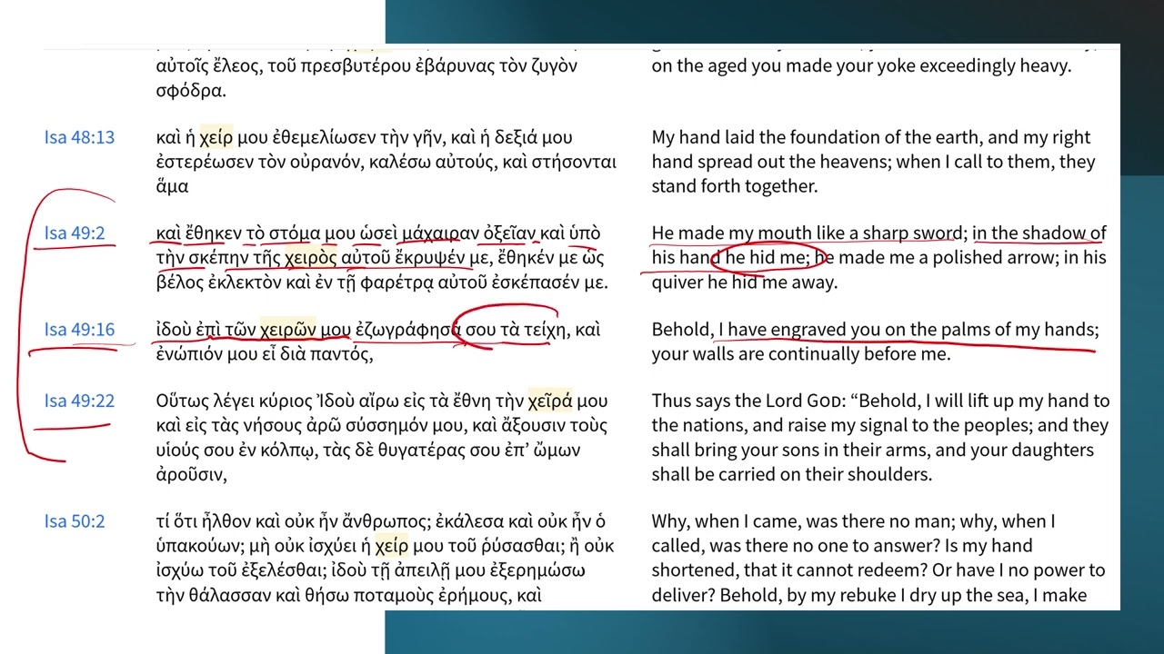 Israel’s Personal God: The Hand of the LORD in Isaiah 49