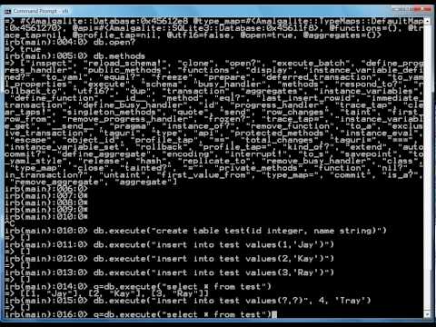 Sqlite Programming Using Ruby