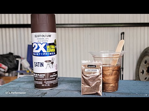 Let's Spray - LIGHT BROWN Pearl over RUSTOLEUM EXPRESSO