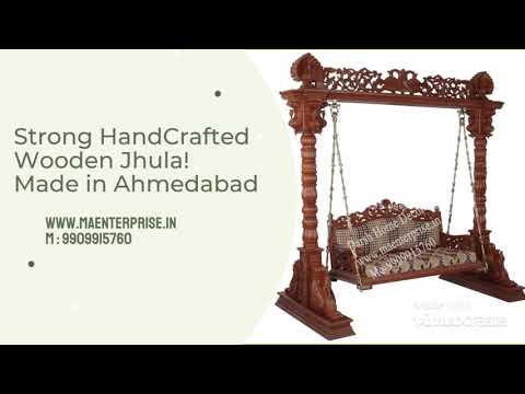 Antique wooden carved swing jhula, fully carving, size: h 7 ...