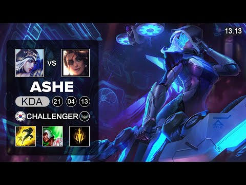 Ashe vs Samira ADC - KR Challenger - Patch 13.13 Season 13