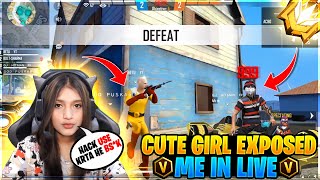 Cute V Badge Girl vs Global Top 1🤬 || Grenade Hacker || Garena Free Fire