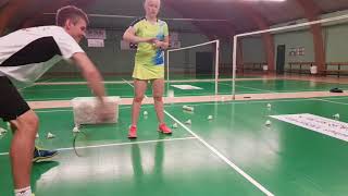 BADMINTON EXERCISE #14 - DOUBLE DEFENCE - IMPROVE POWER AND SPEED