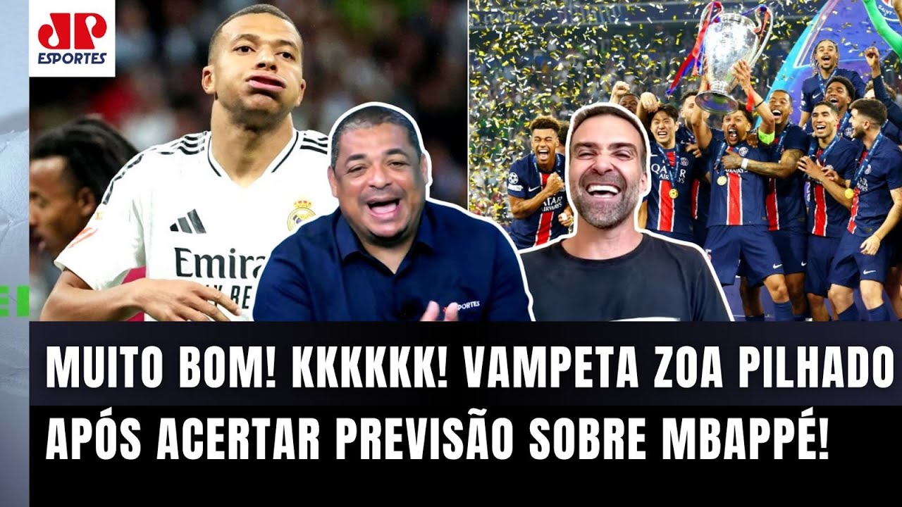 SENSACIONAL! Vampeta ZOA Pilhado após "PREVISÃO" sobre Mbappé! | PSG CAMPEÃO DA CHAMPIONS LEAGUE!