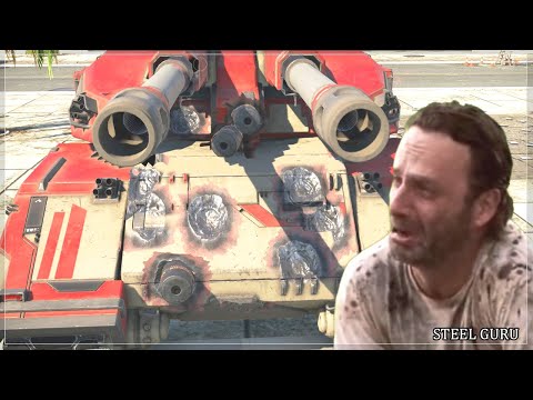 356mm BATTLESHIP Gun Vs FUTURISTIC TWIN-GUN Tank