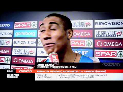 Jimmy Vicaut 6"48 - European Indoor Final + Interview