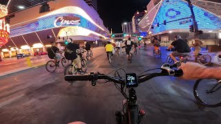 Las Vegas Group Bike Ride Wednesday night Downtown on HAOQI Leopard Pro #ebike