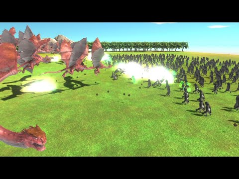 50 Wyvern vs Mutant Primates with Similar Cost Animal Revolt Battle Simulator