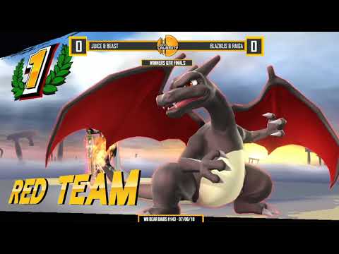 Ultra WBB #143 | Juice & Blazikus vs Beast & Raiga - Winners Qtr Finals - Super Smash Bros. for Wii