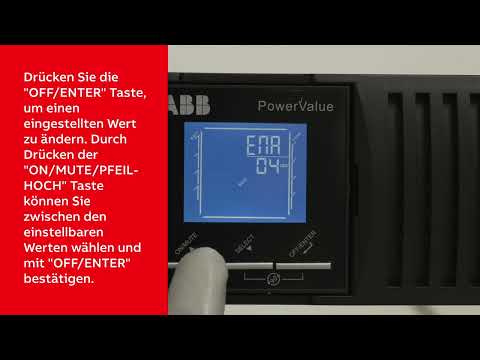 3 USV: PowerValue11RT G2 - Inbetriebnahme und Bedienung der USV