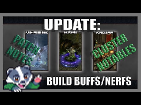 [PoE 3.10] UPDATE to Badger's Starter Builds! Patch Notes Buffs & Nerfs + Cluster Notable Choices