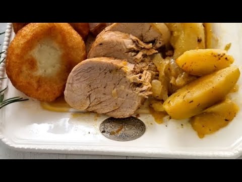 FILETE DE CERDO CON MANZANAS Y MILCAOS