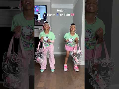 HELP! 😫👀 Pants or Skirt 🤔 #shorts #anxiety #doechii #willsmith