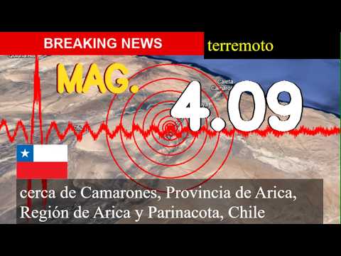 😱🚨 Terremoto Hoy: ¡Justo Ahora! Magnitud 4.09 Cerca De Camarones, Provincia De Arica, Región De Aric