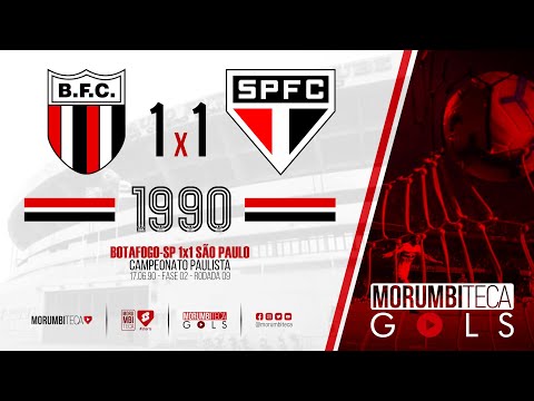 Botafogo-SP 1x1 São Paulo - Paulista - Fase 02 - Rodada 09 - 17/06/90
