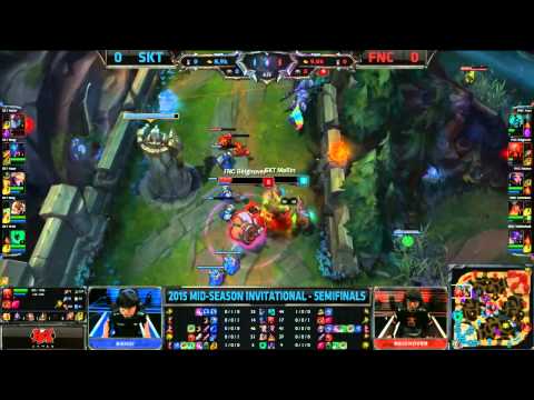 SKT vs FNC | Faker Snipe And FNC Tower Dive | MSI 2015 Semi-Finals