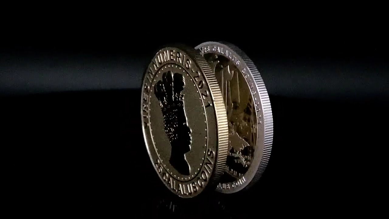 2601-Moneta commemorativa di metallo idraulica a doppio colore