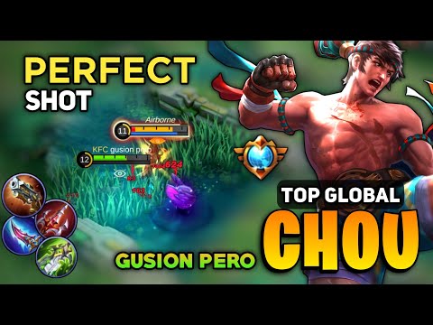 Perfect Shot! Offlane Chou [ Top Global Chou Best Build ] By gusion pero - Mobile Legends Gameplay