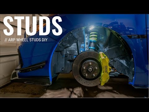 HOW TO: ARP WHEEL STUDS UPGRADE (FRONT) | STRONGER | 2015 - 2020 SUBARU WRX & STI