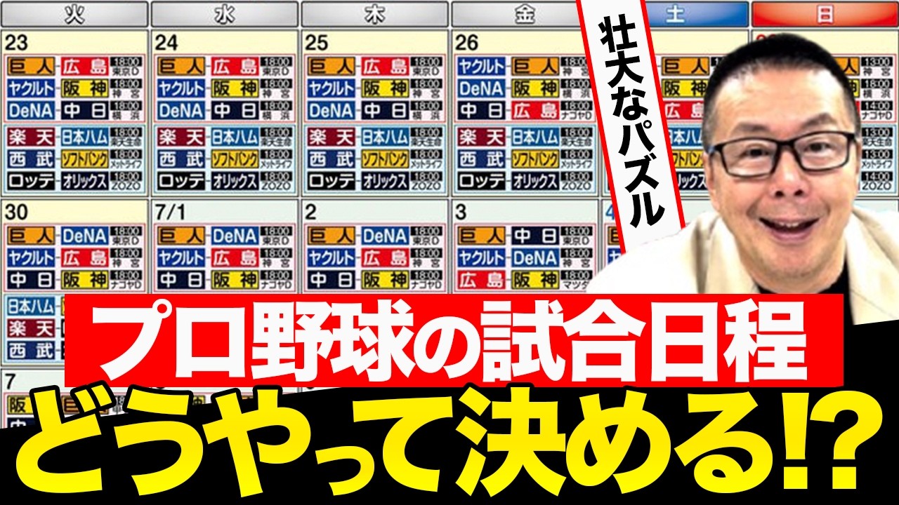 試合日程どうやって決める？／仁義なき“日程編成会議”の裏側／ダブルヘッダーなぜ消えた？【小林至のマネーボール】