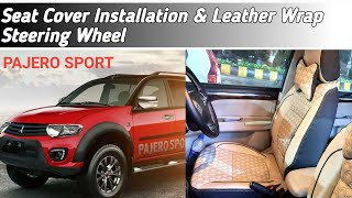 #trufit #pajero | Pajero Sport 2021 Seat Cover Installation & Leather Wrap Steering Wheel | truFIT