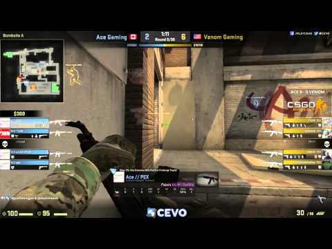 Ace Gaming vs. Venom Gaming  - Game 1 (CEVO-P Placement Tournament CS:GO Season 8)  - Sabo & Dust