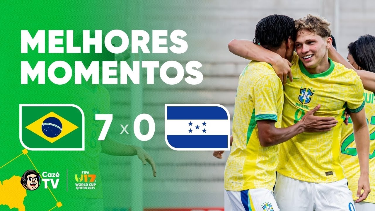 MELHORES MOMENTOS: BRASIL 7 X 0 HONDURAS | COPA DO MUNDO SUB-17 FIFA™ 2025 | FASE DE GRUPOS
