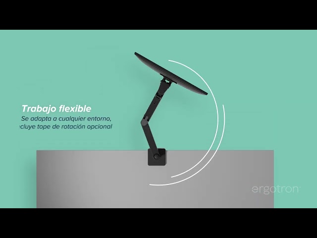 Ergotron 45-708-292 Soporte Monitor 1 Brazo Mesa 34" VESA 75x75 a 100x100 Max 10Kg Negro video