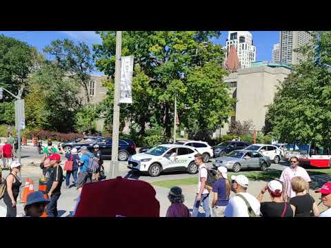 Toronto World Freedom Rally March, Leaving Queens Park, Sept. 18, 2021