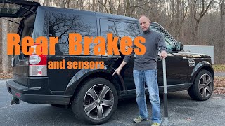 Land Rover Rear Brakes, new pads and sensors.  Brake Job for LR4  (LR4, LR3, Discovery)